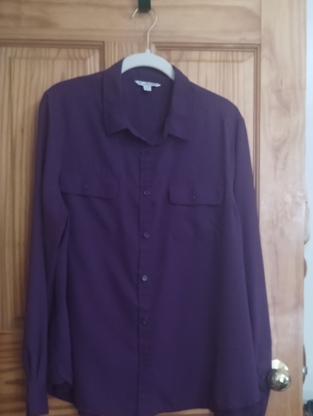 Purple Button-Up Shirt